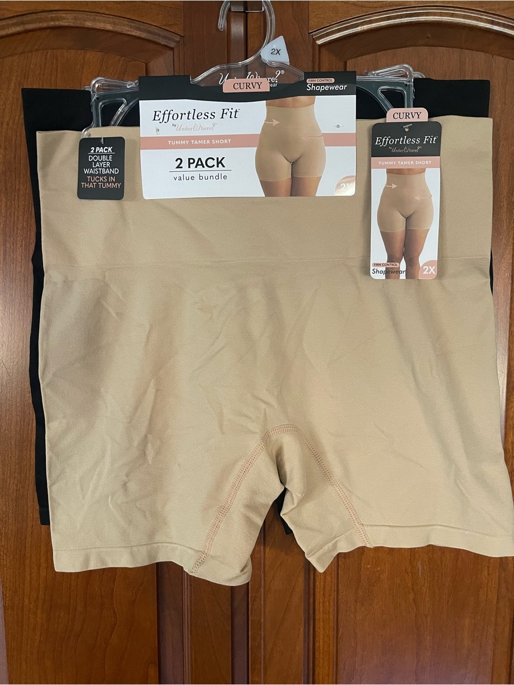 Tummy Tamer Short - 2 Pack (Beige & Black)